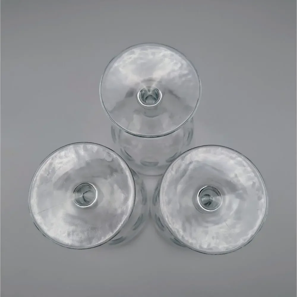 Vintage Bartlett Collins Btc8 Clear Thumbprint Water Goblets 6.25
